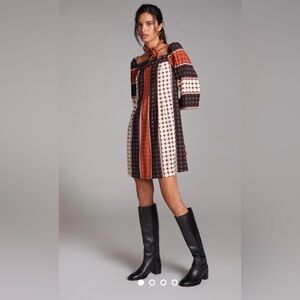 Anthropologie abstract mini dress